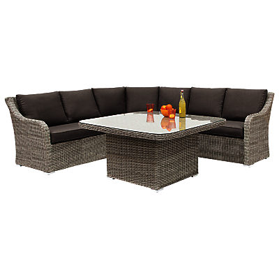 KETTLER Madrid Rattan Corner Set with Cover Whitewash